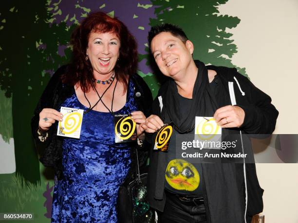 Filmmakers Annie Sprinkle and Beth Stephens appear at the Santa Cruz Film Festival Opening Night Party at Oasis on October 11, 2017 in Santa Cruz,...