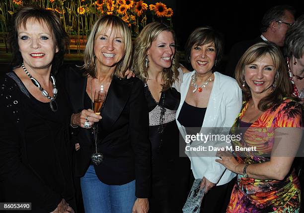 Carol McGriffin, Jackie Brambles, Lynda Bellingham and Lesley Garrett attend the Gala Night of 'Calendar Girls', at the Noel Coward Theatre on April...