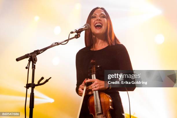 Amanda Shires performs at Ryman Auditorium on October 11, 2017 in Nashville, Tennessee.