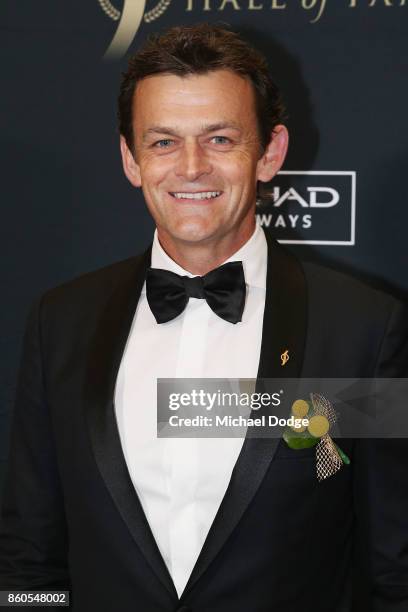 Adam Gilchrist poses at the Sport Australia Hall of Fame Annual Induction and Awards Gala Dinner at Crown Palladium on October 12, 2017 in Melbourne,...