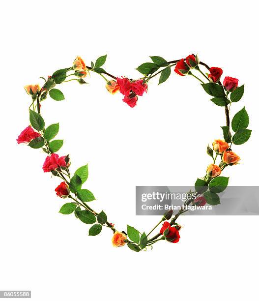 heart shaped wreath - herz kranz stock-fotos und bilder