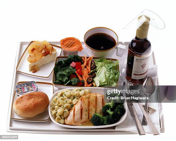 airline food - airplane food stock pictures, royalty-free photos & images