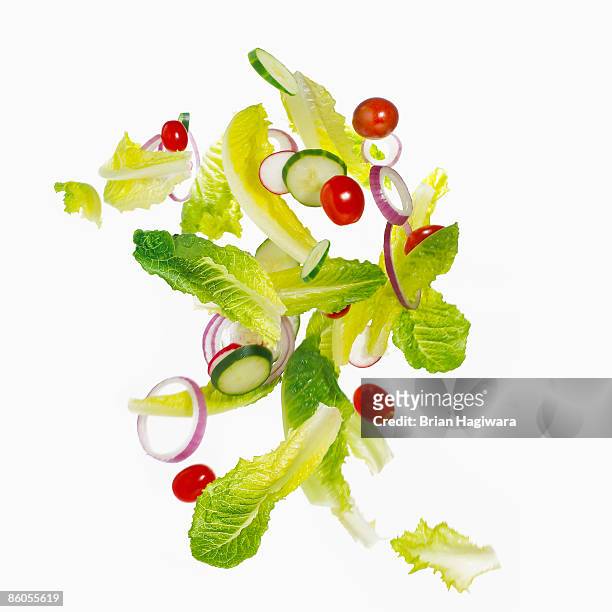 tossed salad - lettuce stock pictures, royalty-free photos & images