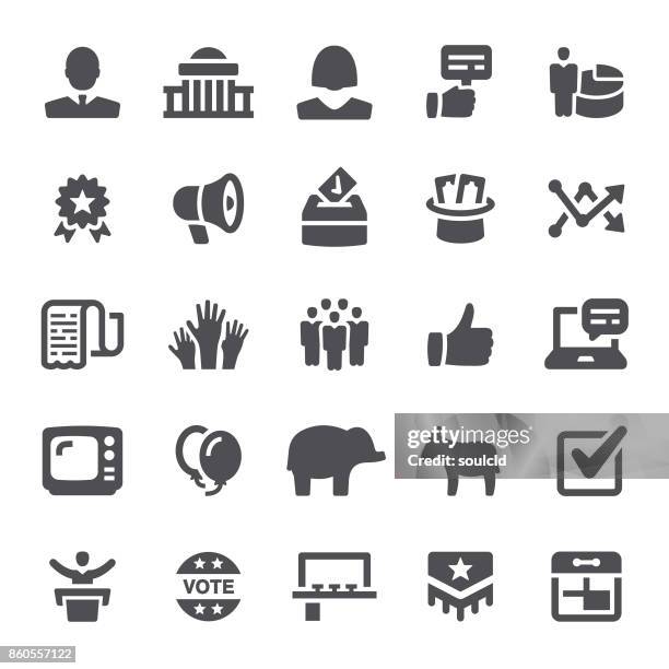 politics icons - capitol hill icon stock illustrations