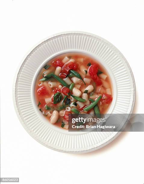 minestrone soup - minestrone stock-fotos und bilder