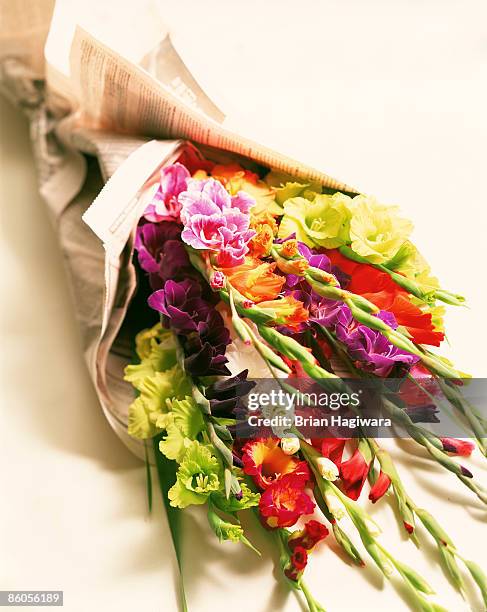 bouquet of gladiolas - gladiolus 個照片及圖片檔