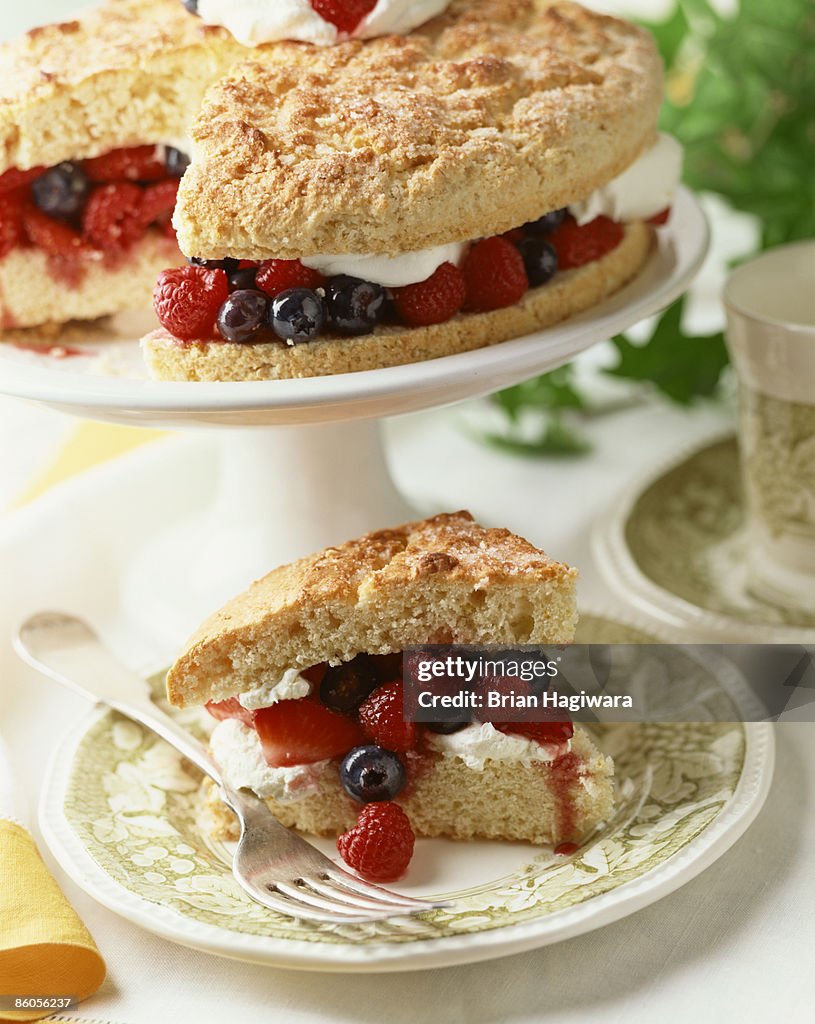 Mixed berry shortcake