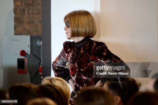 Vogue EIC Anna Wintour attends Vogue's Forces of Fashion Conference at Milk Studios on October 12, 2017 in New York City.
