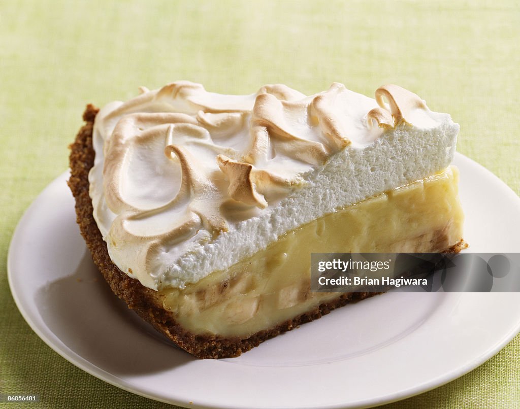 Banana cream pie slice