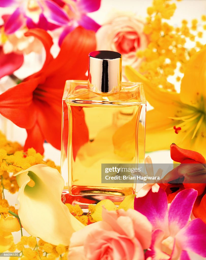 Perfume with flowers