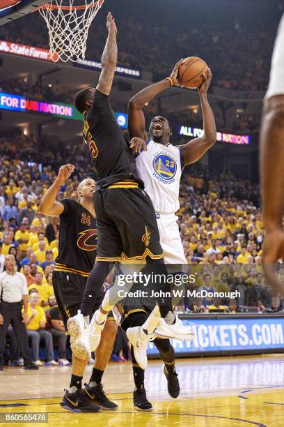 Finals: Golden State Warriors Draymond Green in action, shot vs Cleveland Cavaliers J.R. Smith at Oracle Arena. Game 5. Oakland, CA 6/12/2017 CREDIT:...