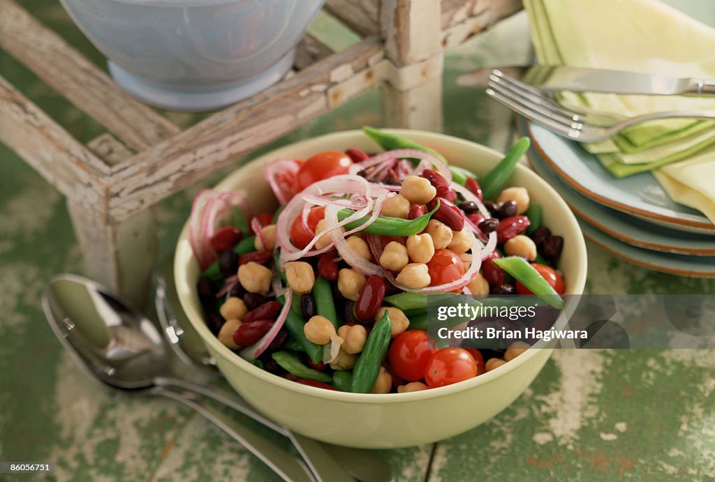 Marinated bean salad