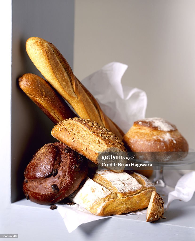Assorted artisan breads