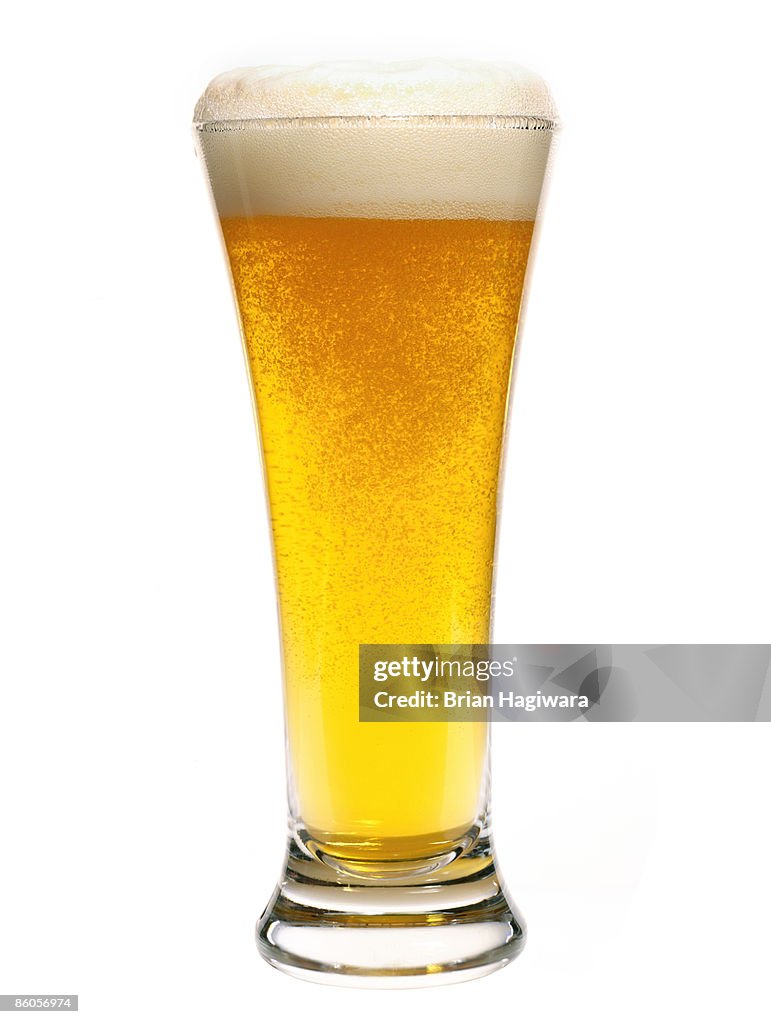 Pilsner glass of beer