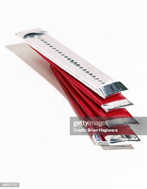 stack of chewing gum on white - bubble gum stock pictures, royalty-free photos & images