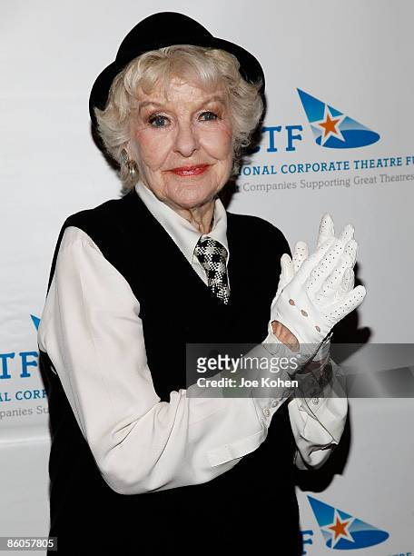 Actress Elaine Stritch attends the 2009 National Corporate Theatre Fund Chairman's awards gala at Cipriani's Pegasus on April 20, 2009 in New York...