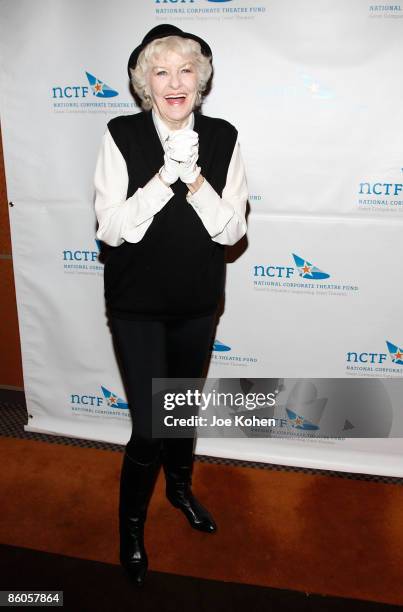 Actress Elaine Stritch attends the 2009 National Corporate Theatre Fund Chairman's awards gala at Cipriani's Pegasus on April 20, 2009 in New York...