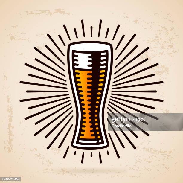 beer glass - lager stock illustrations