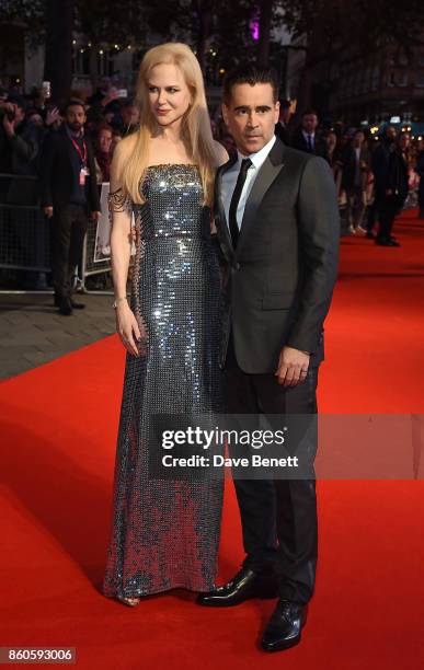 Nicole Kidman and Colin Farrell attend the Headline Gala Screening & UK Premiere of "Killing of a Sacred Deer" during the 61st BFI London Film...