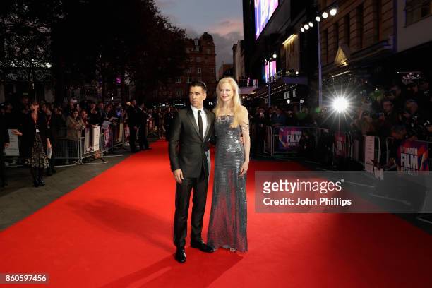 Actors Colin Farrell and Nicole Kidman attend the Headline Gala Screening & UK Premiere of "Killing of a Sacred Deer" during the 61st BFI London Film...