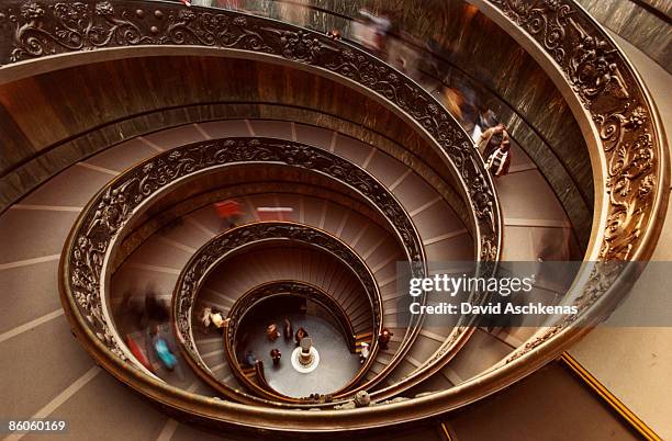 staircase in vatican museum in italy - vatican museums ストックフォトと画像