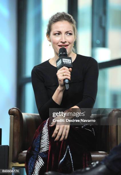 Actress Kelly MacDonald attends Build to discuss 'Goodbye Christopher Robin' at Build Studio on October 12, 2017 in New York City.