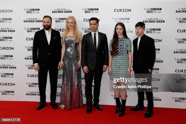 Director Yorgos Lanthimos, actors Nicole Kidman, Colin Farrell, Barry Keoghan and Raffey Cassidy attend the Headline Gala Screening & UK Premiere of...