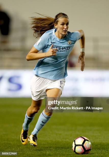 Manchester City's Jill Scott during the UEFA Women's Champions League round of 32 second leg match at the City Football Academy, Manchester.