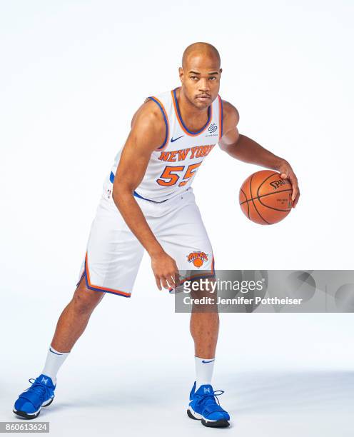 Jarrett Jack of the New York Knicks poses for a portrait at the Knicks Practice Center on October 11, 2017 in Tarrytown, New York. NOTE TO USER: User...