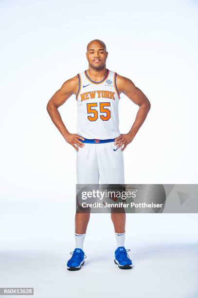 Jarrett Jack of the New York Knicks poses for a portrait at the Knicks Practice Center on October 11, 2017 in Tarrytown, New York. NOTE TO USER: User...