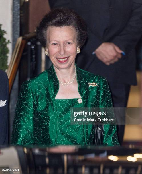 Princess Anne, Princess Royal leaves after a reception to mark the Centenary of the Women's Royal Navy Service and the Women's Auxiliary Army Corp at...