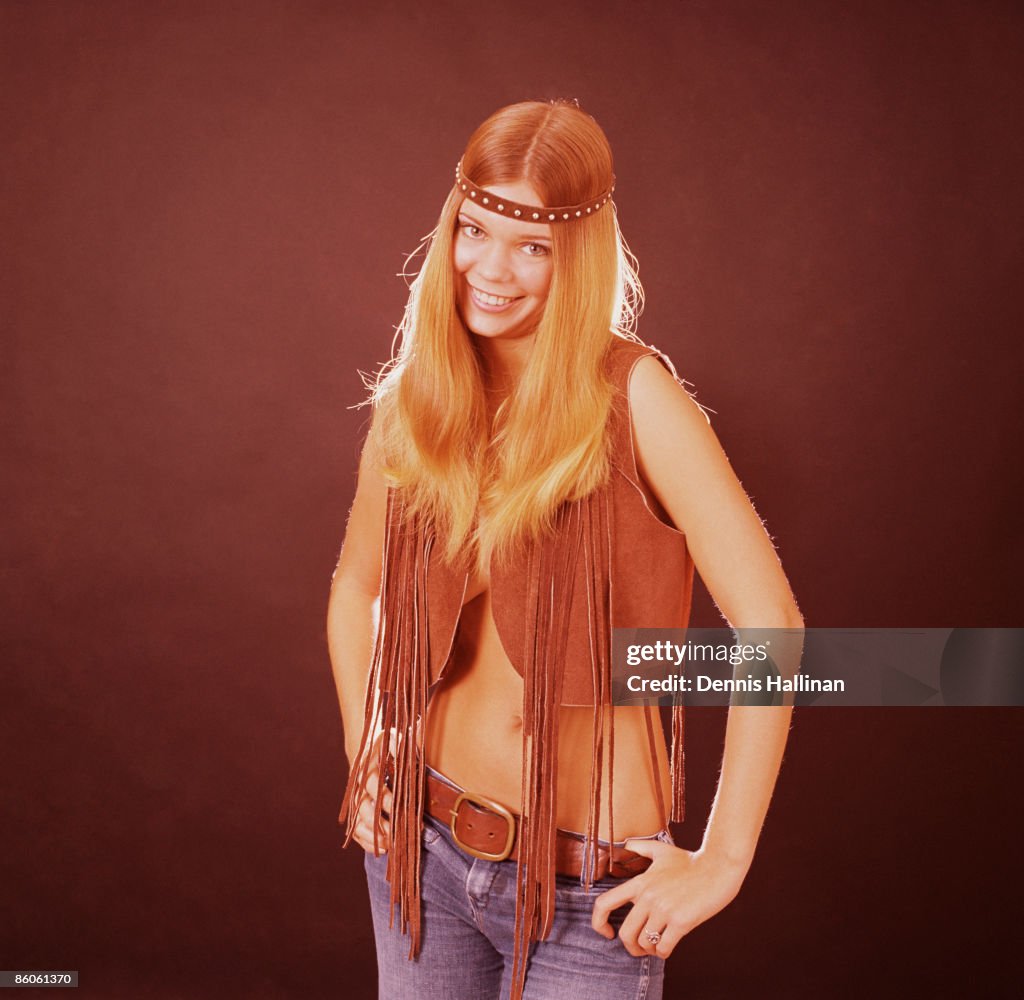 Portrait of hippie woman