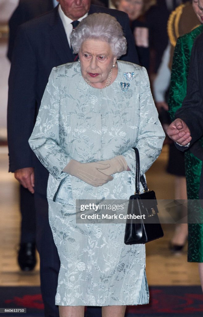 The Queen & Princess Royal Attend WRNS 100 At the Army & Navy Club