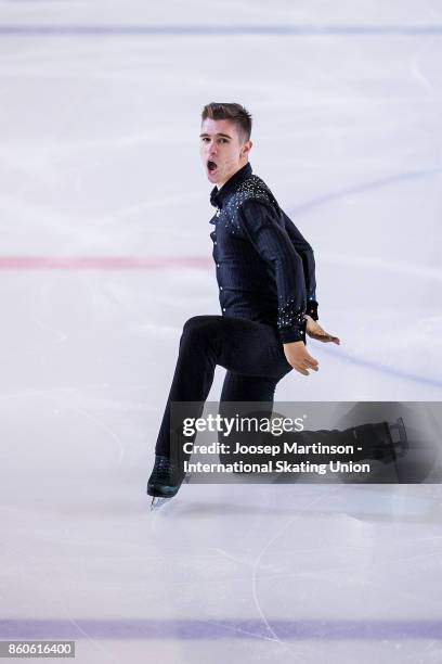 Ivan Pavlov of Ukraine competes in the Junior Men's Short Program during day one of the ISU Junior Grand Prix of Figure Skating at Wurth Arena on...