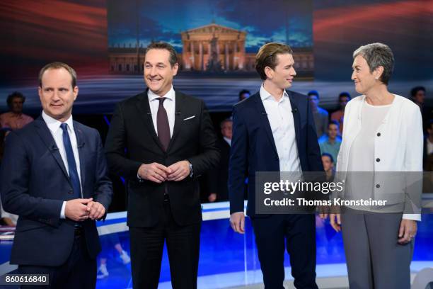 Matthias Strolz of the Austrian liberal party , Heinz-Christian Strache of the right-wing Austrian Freedom Party , Austrian Foreign Minister...