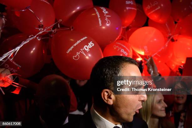 Austrian Chancellor Christian Kern of the Social Democratic Party arrives at ORF studios for the "Elefantenrunde" television debate between the lead...