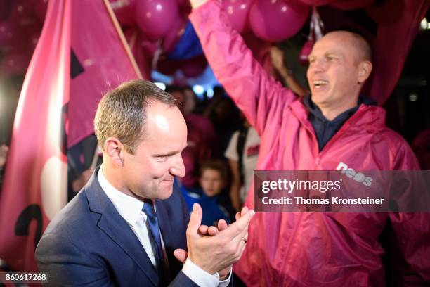 Matthias Strolz of the Austrian liberal party arrives at ORF studios for the "Elefantenrunde" television debate between the lead candidates prior to...