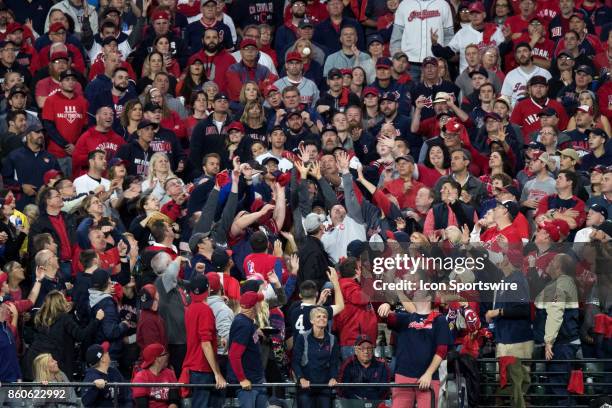 The ball hit by New York Yankees shortstop Didi Gregorius lands in the right field stands for a 2-run home run during the third inning of the 2017...