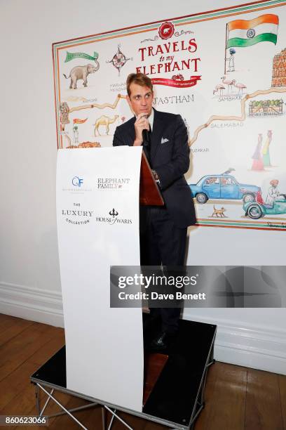 Co-founder of Quintessentially Group Ben Elliot attends the Travels to My Elephant racer send-off party hosted by Ruth Ganesh, Ben Elliot and Waris...