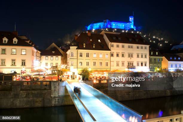 christmas time in ljubljana - majaiva stock pictures, royalty-free photos & images