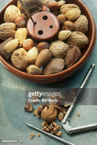 Mixed nuts with nutcracker Mixed nuts with nutcracker
