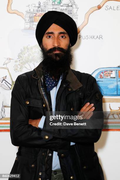 Waris Alhuwalia attends the Travels to My Elephant racer send-off party hosted by Ruth Ganesh, Ben Elliot and Waris Ahluwalia in association with The...