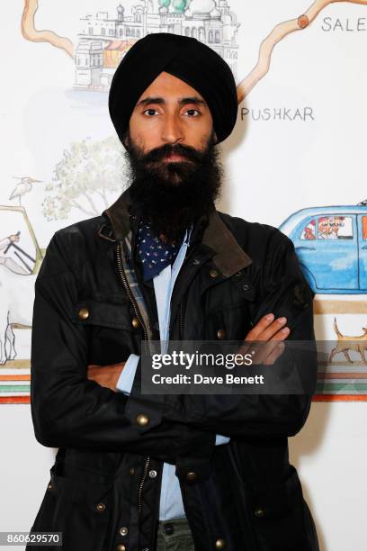 Waris Alhuwalia attends the Travels to My Elephant racer send-off party hosted by Ruth Ganesh, Ben Elliot and Waris Ahluwalia in association with The...