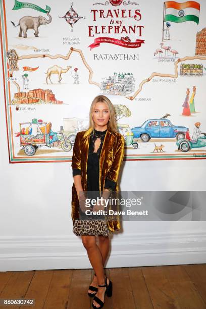 Lily Travers attends the Travels to My Elephant racer send-off party hosted by Ruth Ganesh, Ben Elliot and Waris Ahluwalia in association with The...