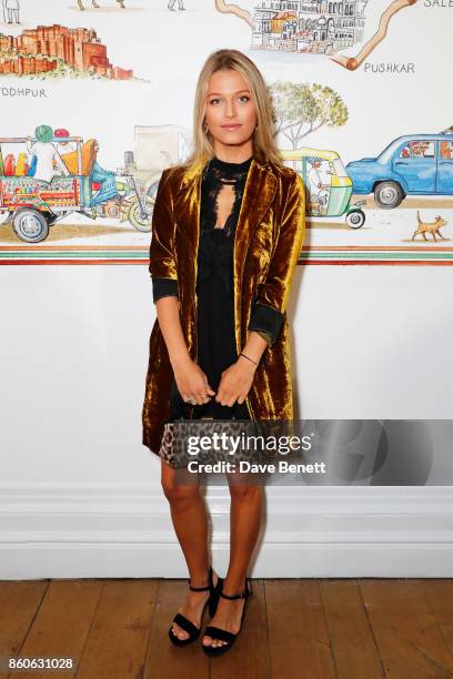 Lily Travers attends the Travels to My Elephant racer send-off party hosted by Ruth Ganesh, Ben Elliot and Waris Ahluwalia in association with The...