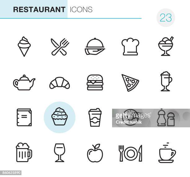restaurant - pixel perfect icons - gastronom stock-grafiken, -clipart, -cartoons und -symbole