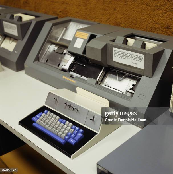 Computer punch card machine