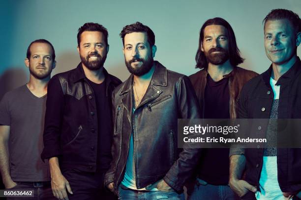Matthew Ramsey, Trevor Rosen, Whit Sellers, Geoff Sprung, and Brad Tursi of American country music band Old Dominion are photographed at the 2017 CMA...