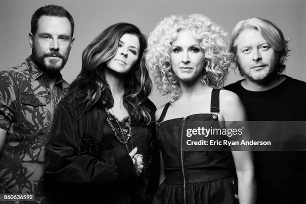 American country music group Little Big Town, Karen Fairchild, Kimberly Schlapman, Jimi Westbrook, and Phillip Sweet, are photographed at the 2017...