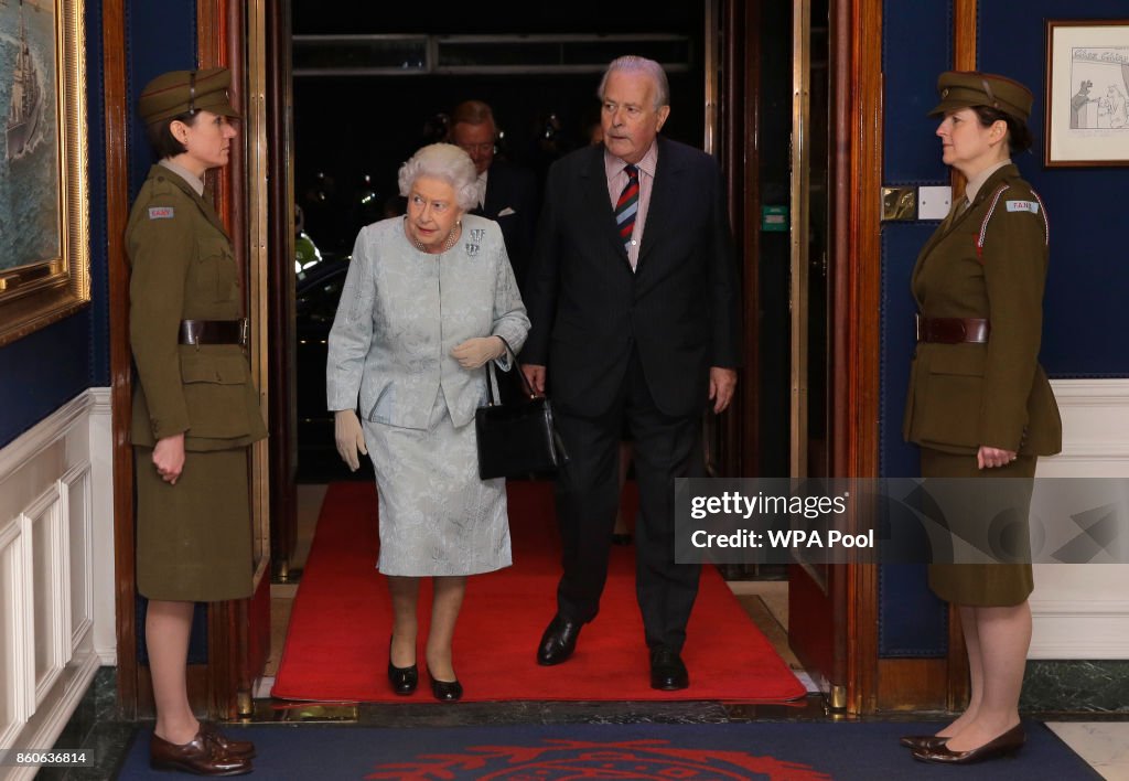 The Queen & Princess Royal Attend WRNS 100 At the Army & Navy Club
